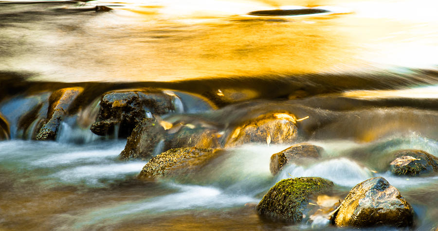 Sunset Photograph - Cascading Creek  by Optical Playground By MP Ray