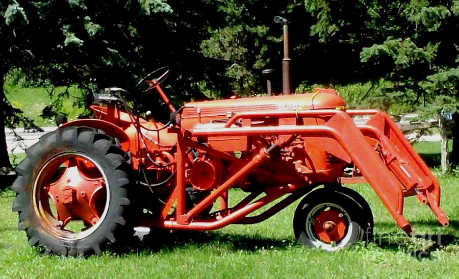 Case Tractor In Glowing Orange Photograph by Gail Matthews