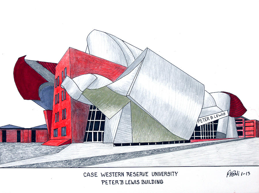 Case Western Reserve University Drawing by Frederic Kohli
