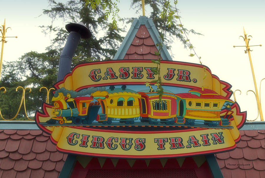 Casey Jr Circus Train Fantasyland Signage Disneyland Photograph by Thomas Woolworth