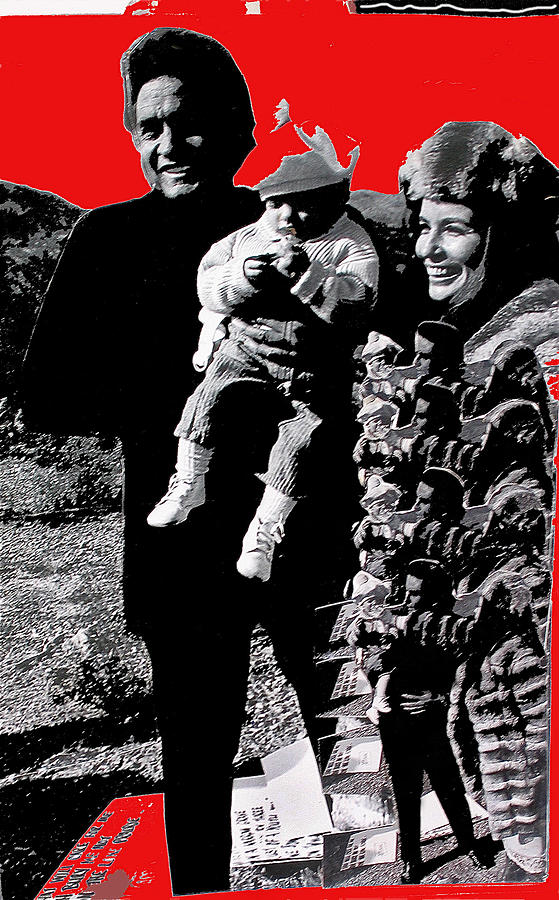 Cash family in red Old Tucson Arizona 1971-2008 Photograph by David Lee Guss