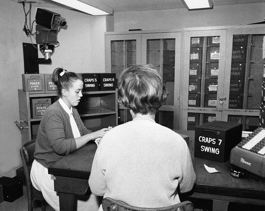 Casino Money Counting Room Photograph by Underwood Archives