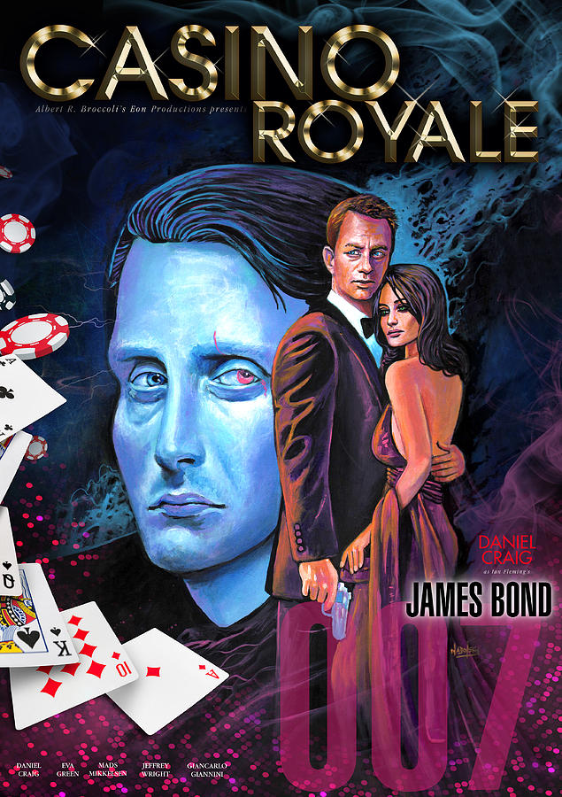 Casino Royale poster Painting by Larry Nadolsky