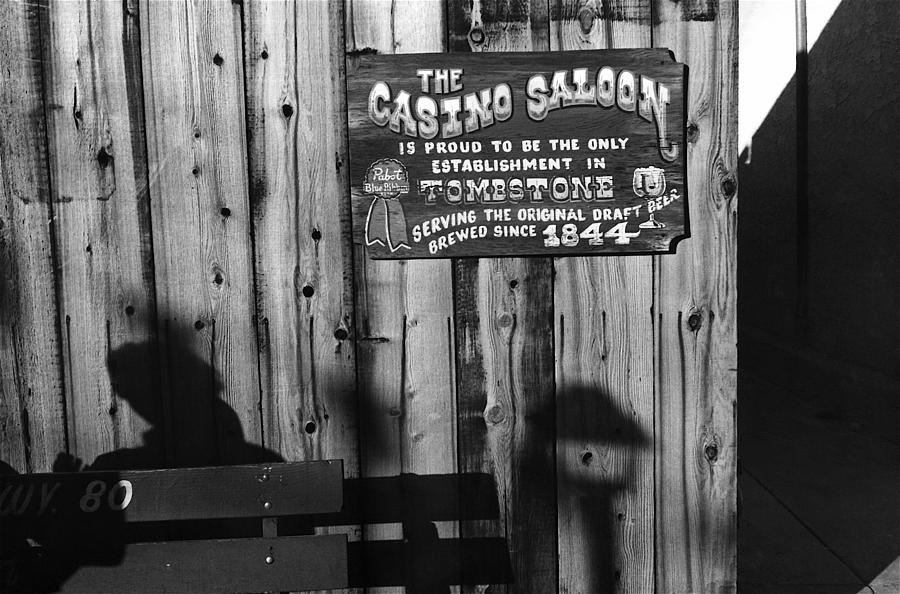 Casino Saloon sign Allan Street Tombstone Arizona 1980 Photograph by David Lee Guss