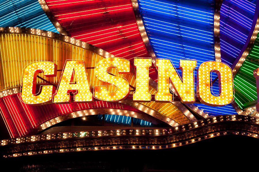 Casino Sign Photograph by Raisbeckfoto