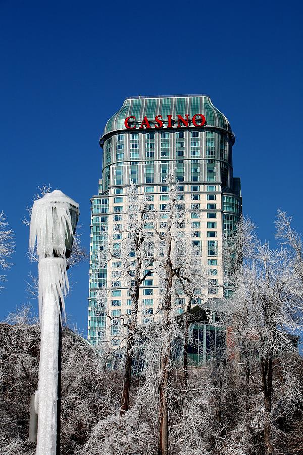 Waterfall Photograph - Casino under ice by Eric Swan