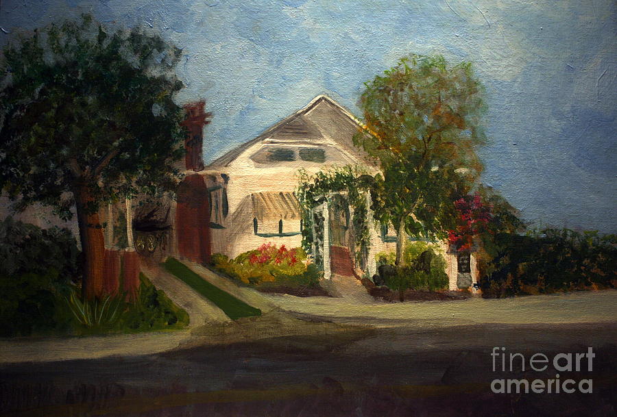 Vintage Painting - Cason Cottage Delray Beach by Donna Walsh