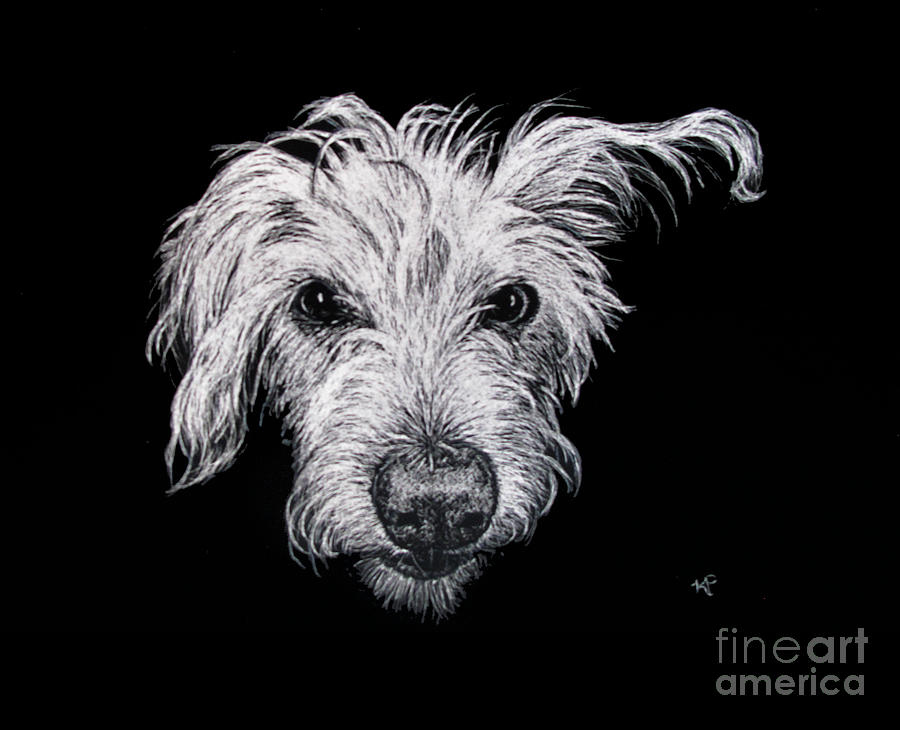 Dog Painting - Casper by Karen Peterson