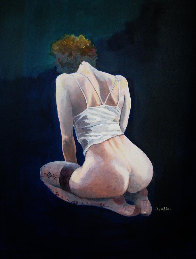Nude Painting - Cassandra by Ray Agius