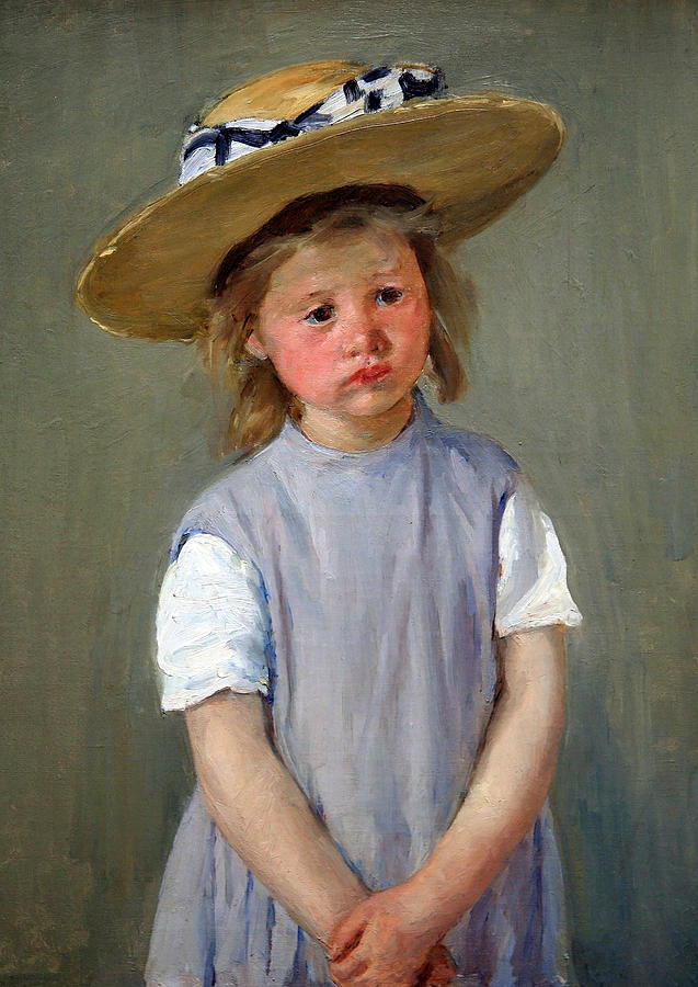 Portrait Photograph - Cassatts Child In A Straw Hat by Cora Wandel