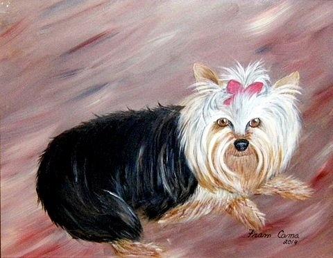 Dog Painting - Cassiopeia by Fram Cama