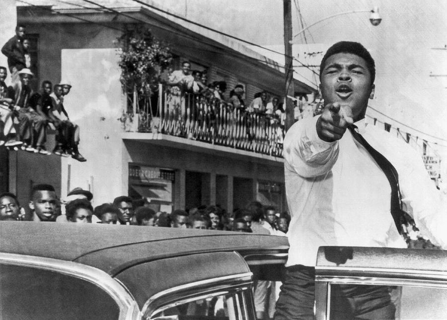 Cassius Clay In Football Parade Photograph by Underwood Archives