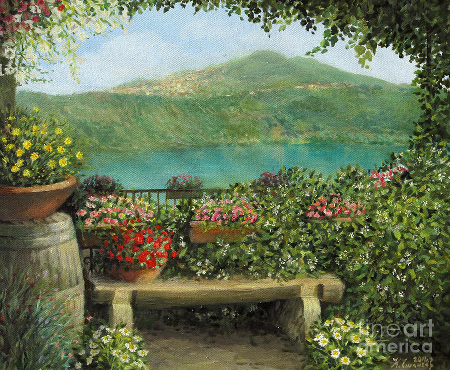 Flower Painting - Castel Gandolfo by Kiril Stanchev