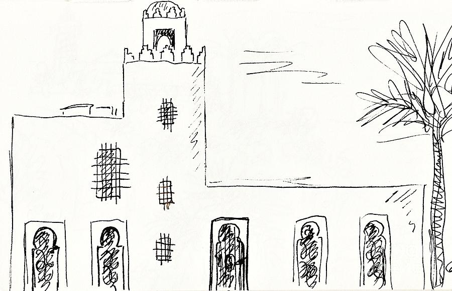 Castillo Bil Bil in Benalmadena  Drawing by Chani Demuijlder