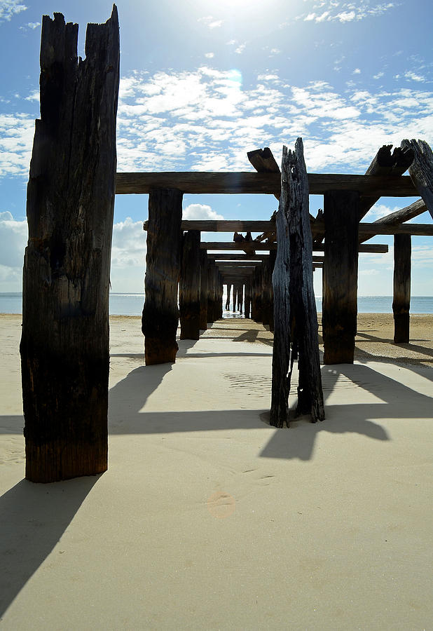 Beach Photograph - Casting Shadows by Nancy Jenks