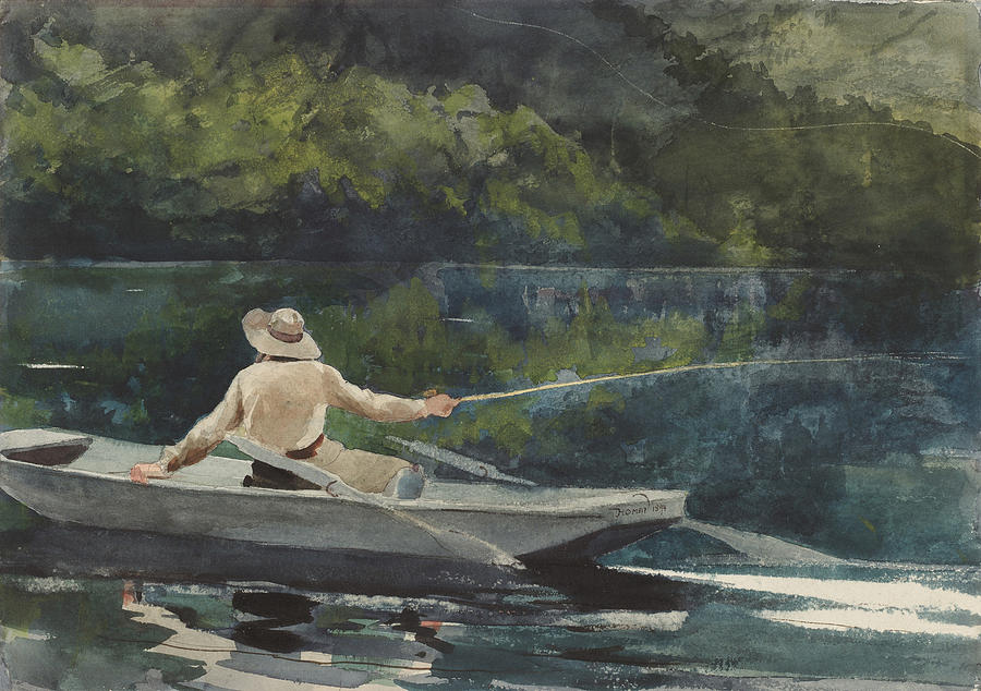 Winslow Homer Painting - Casting by Celestial Images