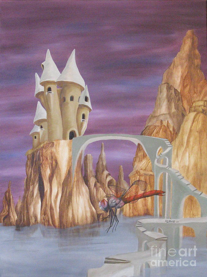 Castle Dragonfly Painting by Richard Dotson