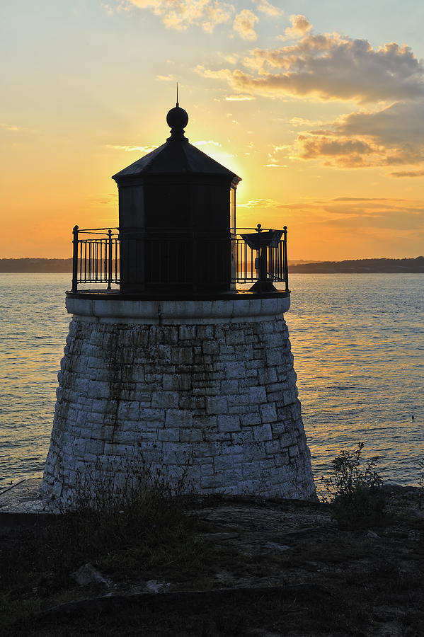 Castle Hill Lighthouse sunset Newport RI Photograph by Marianne Campolongo