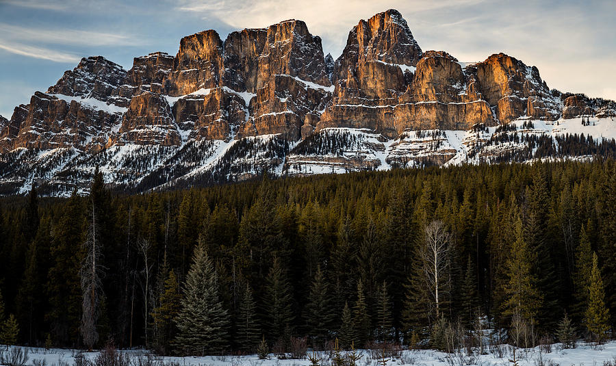 Castle Mountain at Sunset  Photograph by Levin Rodriguez