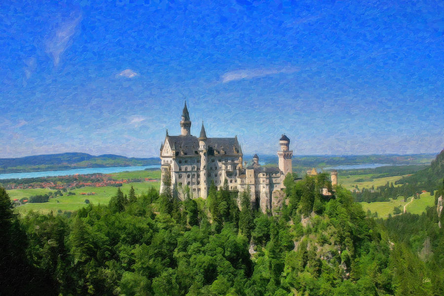 Castle Neuschwanstein Ger5173 Painting by Dean Wittle