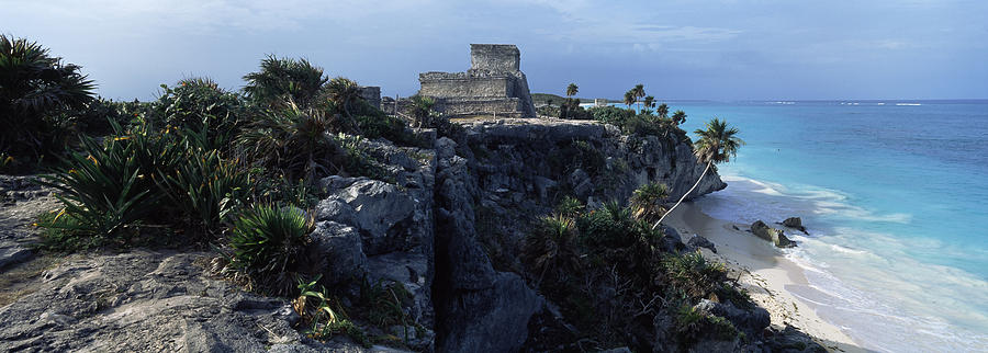 Castle On A Cliff, El Castillo, Tulum Photograph by Panoramic Images