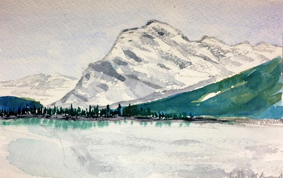 Castle Range Sketch Banff Painting by Desmond Raymond