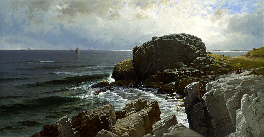 Castle Rock. Marblehead Painting by Alfred Thompson Bricher