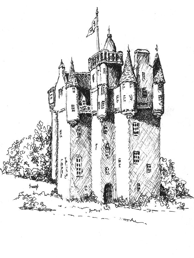Castle Drawing by Sam Sidders