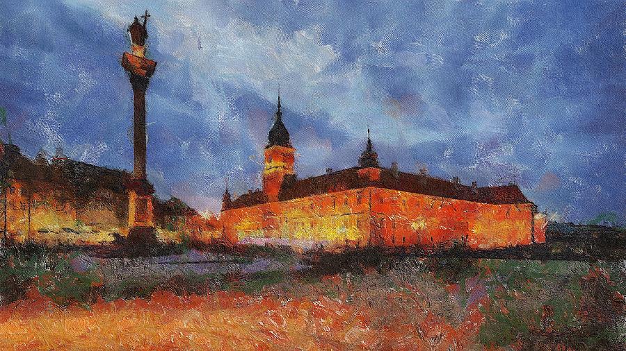 Castle Square in Warsaw Painting by Maciek Froncisz