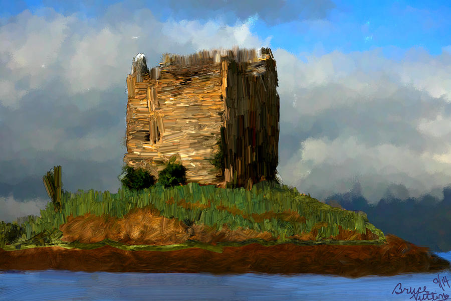 Castle Painting - Castle Stalker Scotland by Bruce Nutting