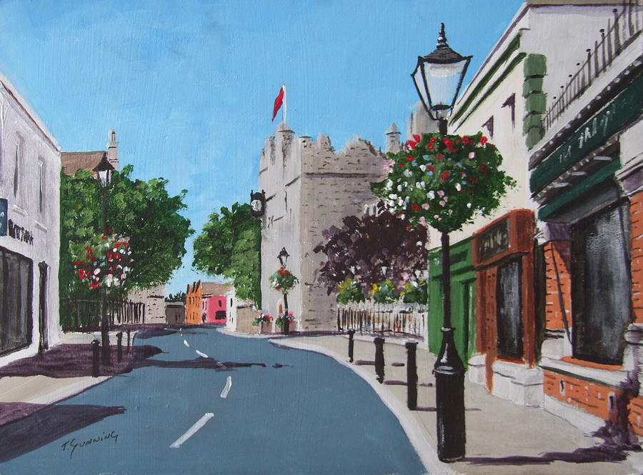Castle Painting - Castle Street, Dalkey by Tony Gunning