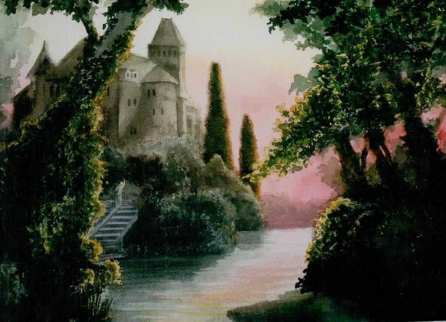Castle Painting - Castle Sunset by Audra Zampogna