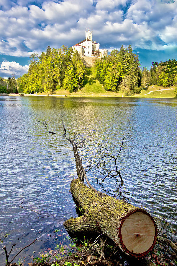 Castle Trakoscan above beautiful lake Photograph by Brch Photography