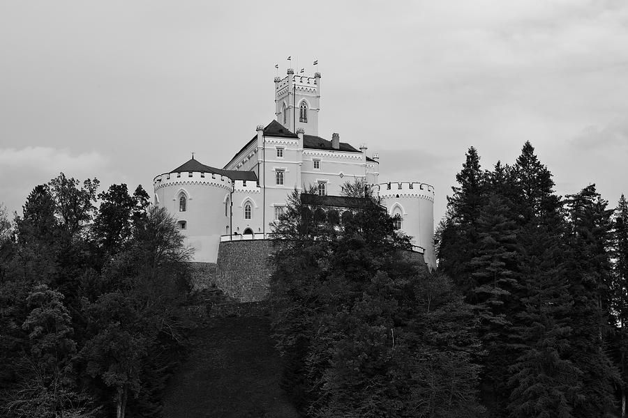 Castle Trakoscan Bw Photograph by Ivan Slosar