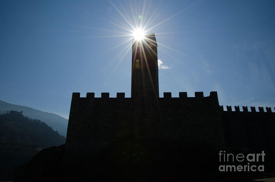 Castle Photograph - Castle with sun by Mats Silvan
