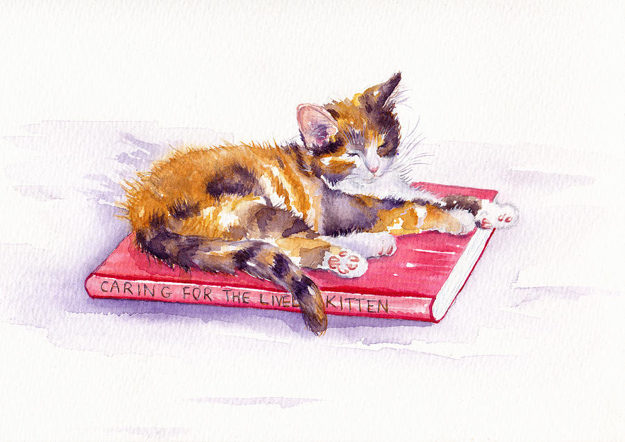 Cat-a-tonic Painting by Debra Hall