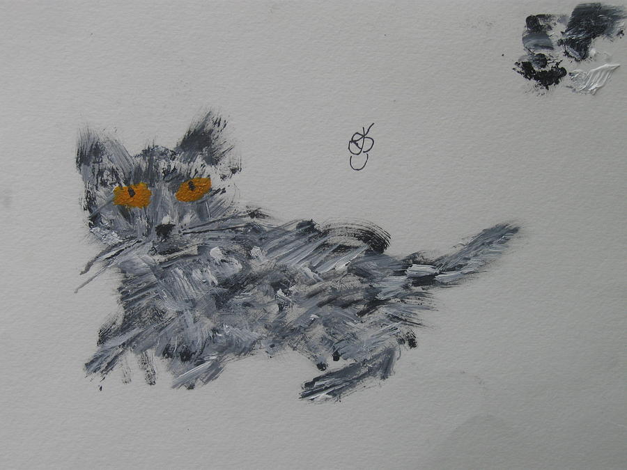 Cat Painting by AJ Brown