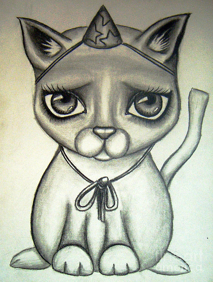 Cat Drawing by Alyssa Lyne