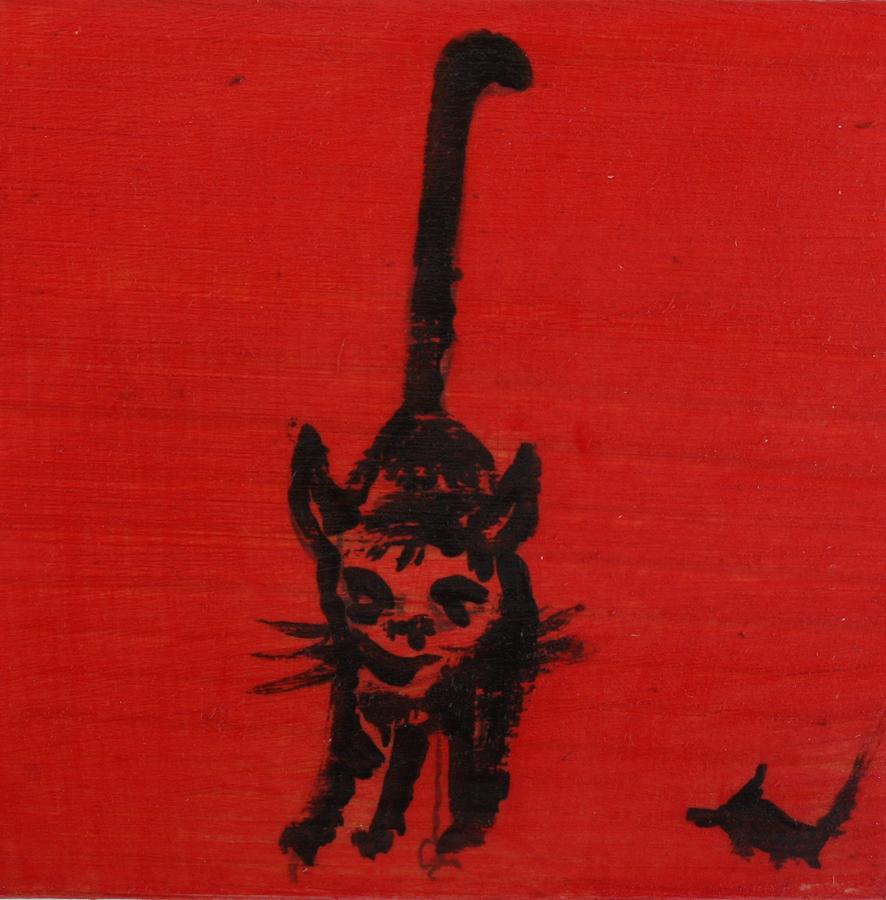 Cat and Mouse Painting by Roger Cummiskey