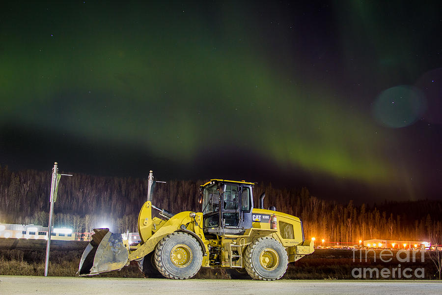 CAT Equipment Northern Lights  Photograph by Alanna DPhoto