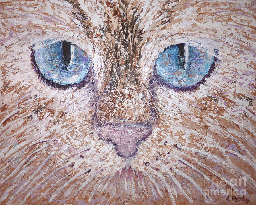 Cat Eyes Painting by Audrey Peaty