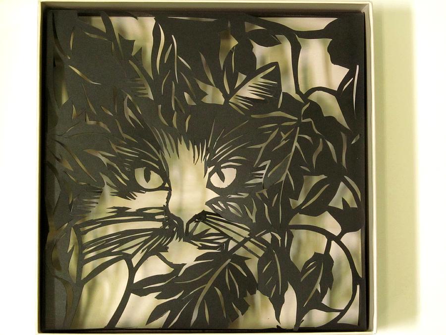 Cat Mixed Media - Cat In A Box by Alfred Ng