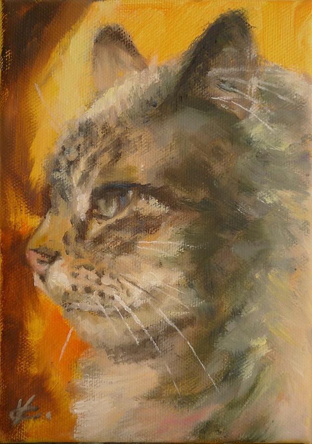 Cat Painting - Cat In the Sun by Veronica Coulston