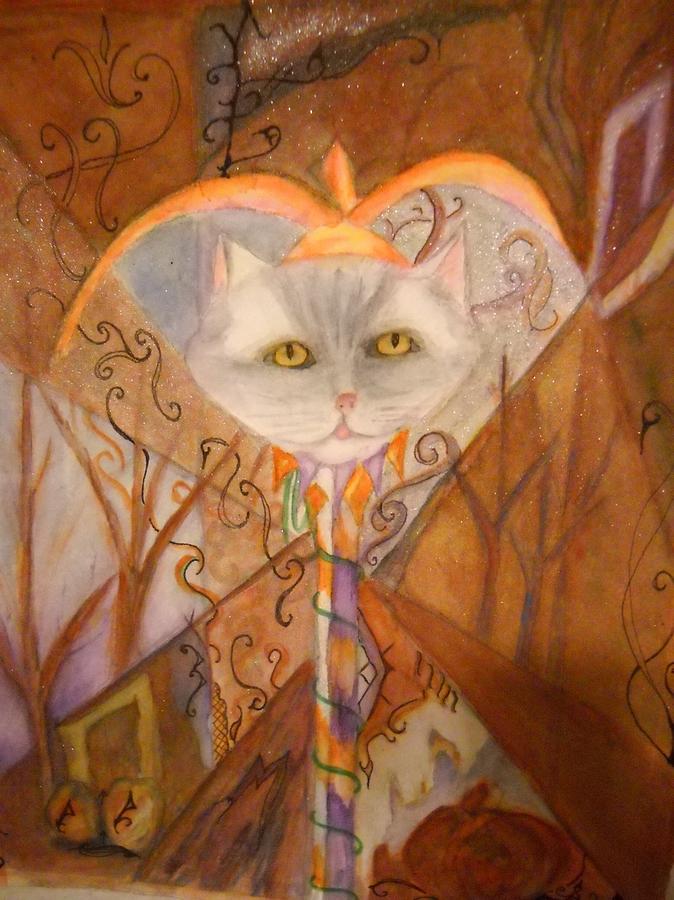 Tree Mixed Media - Cat Jester by Marian Hebert