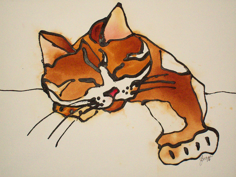 Cat Nap Painting by Elise Boam