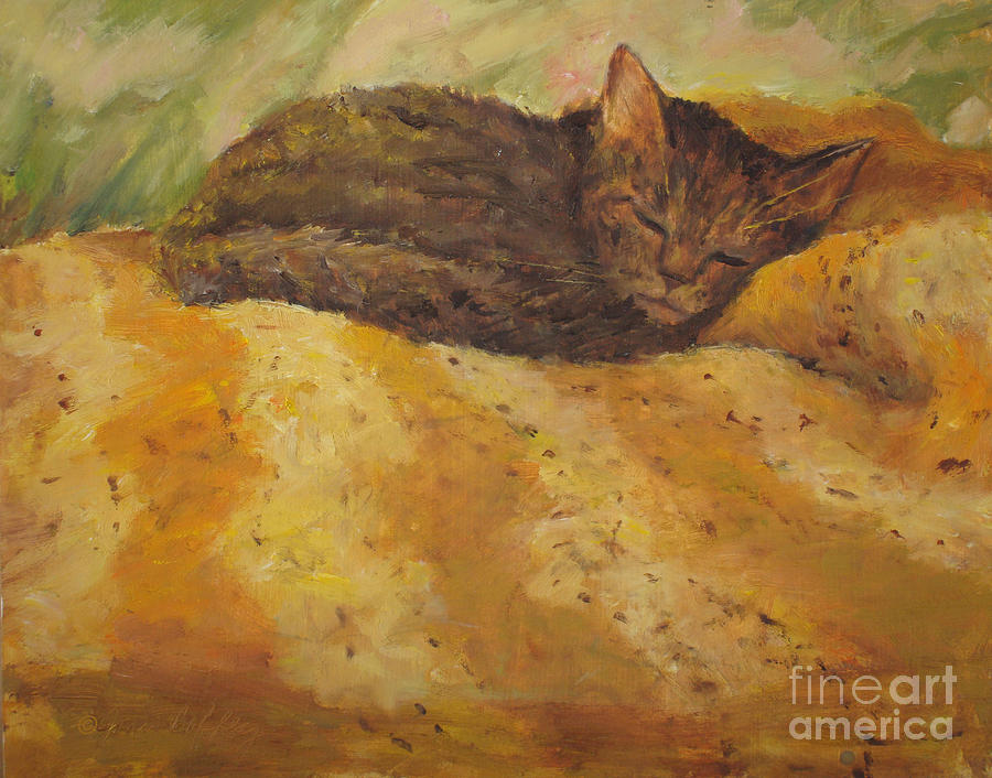 Cat Nap Painting by Joan Coffey