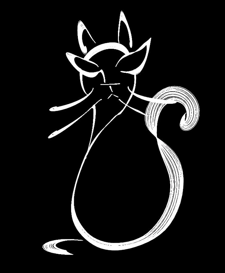 Cat Drawing - Cat Nip by Ellsbeth Page
