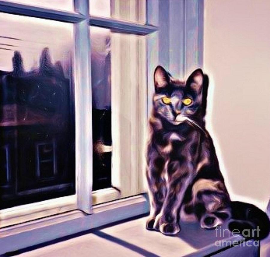 Cat Photograph - Cat on Window Sill by John Malone