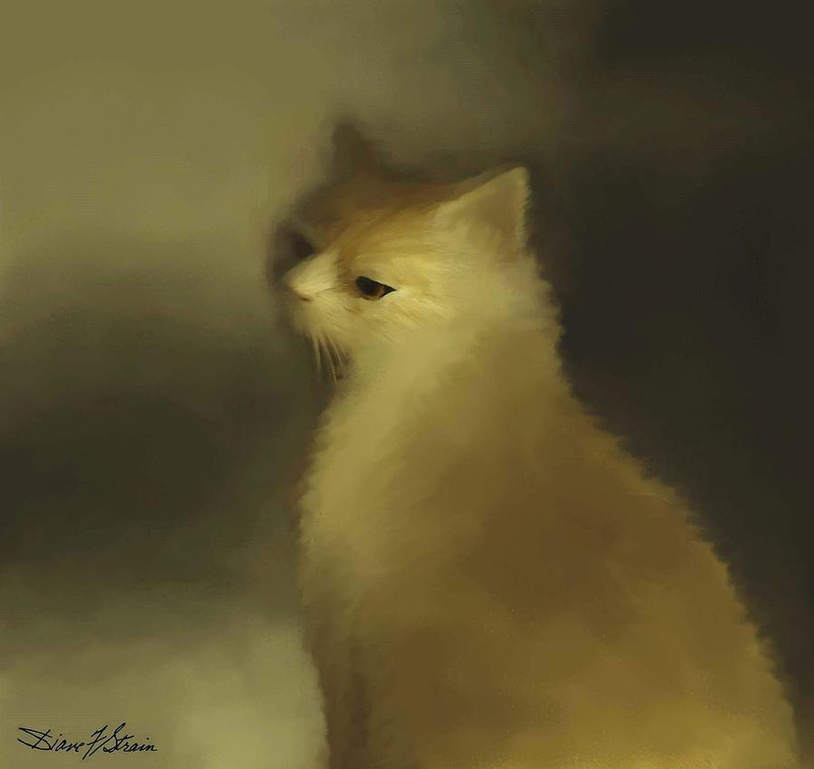 Cat Portraiture Painting by Diane Strain
