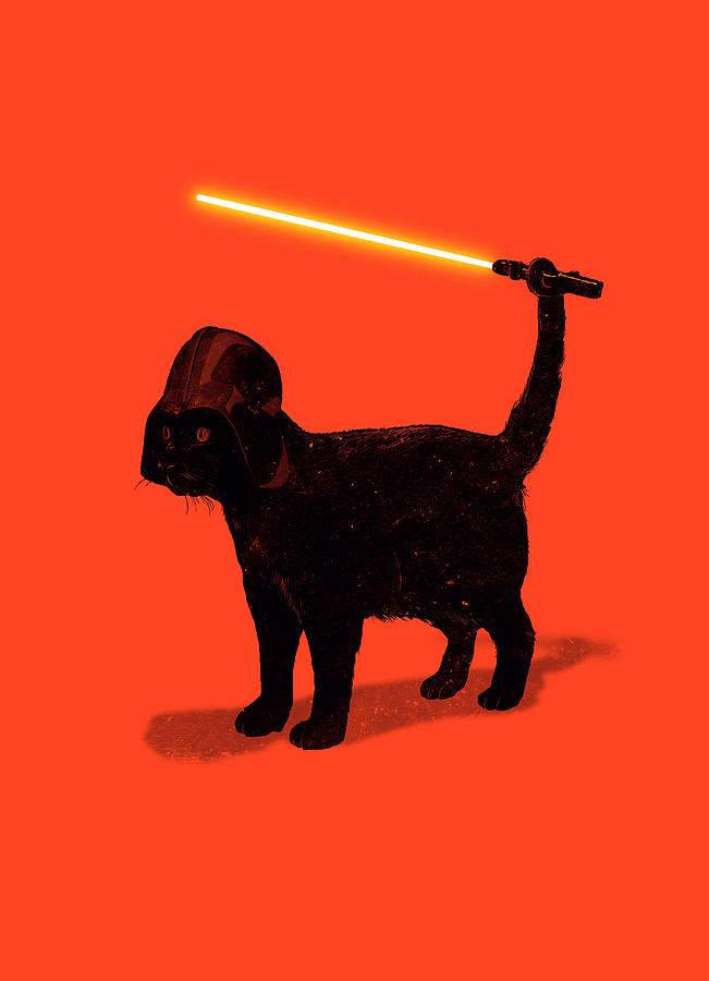 Star Wars Digital Art - Cat Vader by Nicebleed  